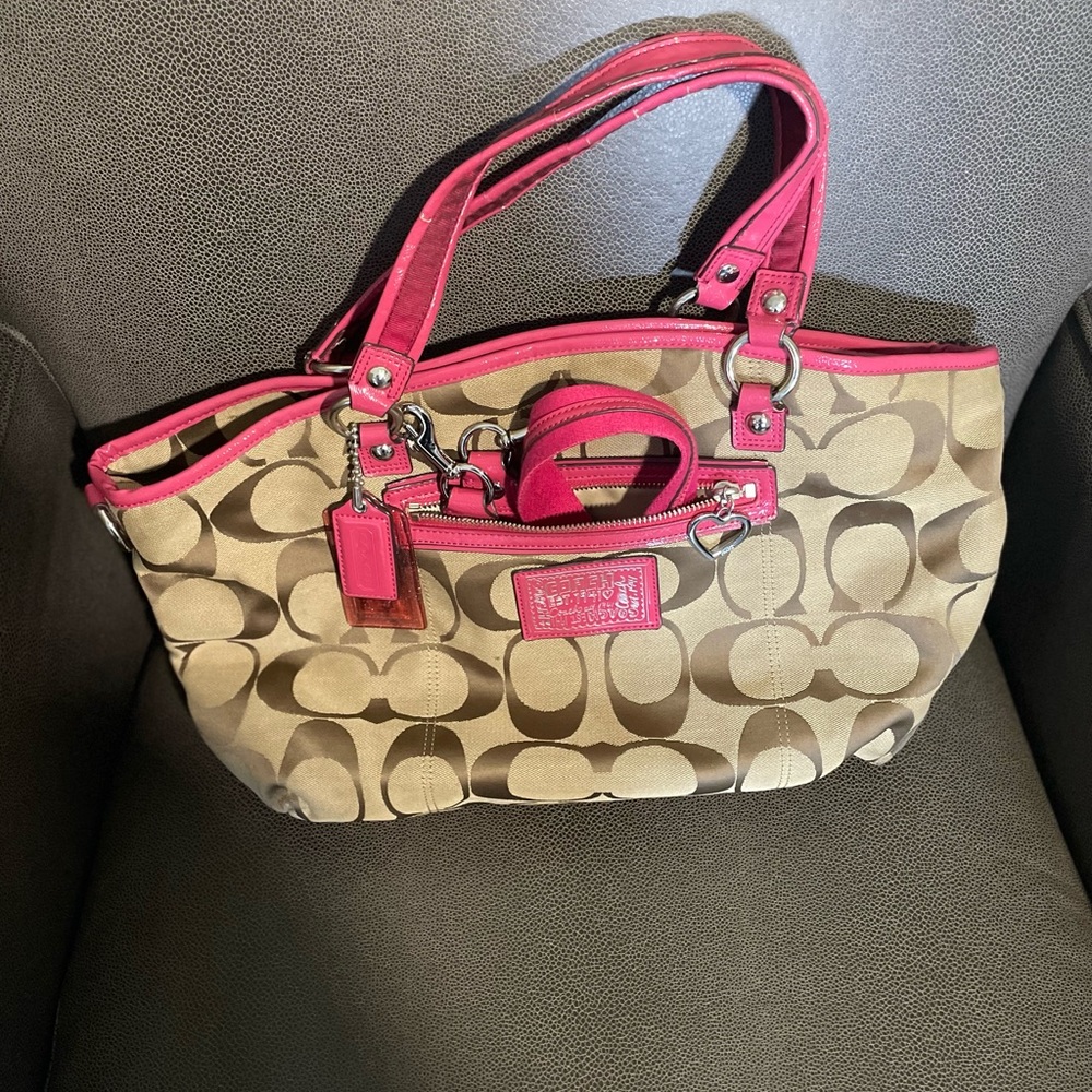 Signature Coach purse with additional strap